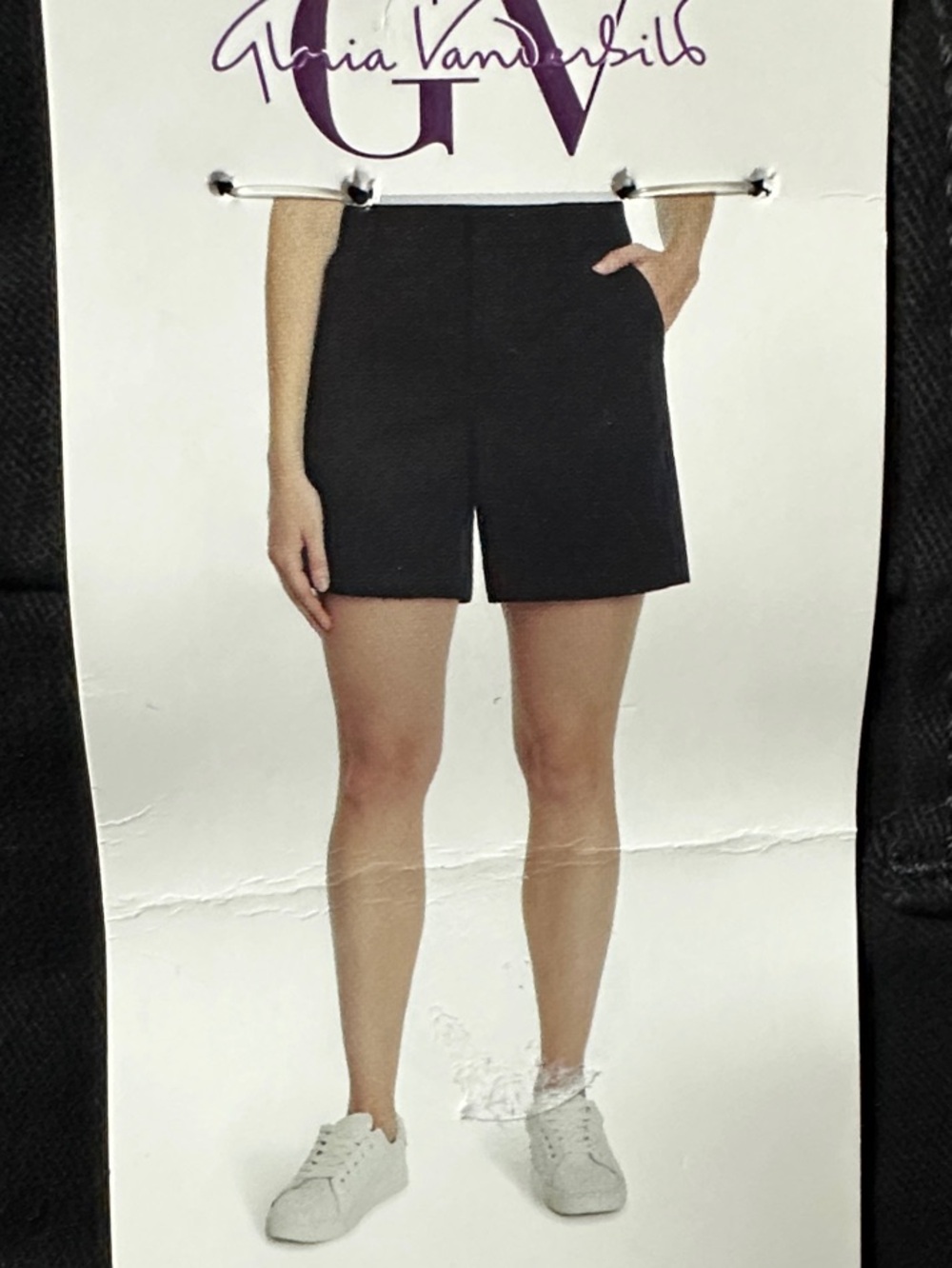 Gloria Vanderbilt Black Chino Bermuda Shorts